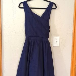 Navy open back dress NWOT